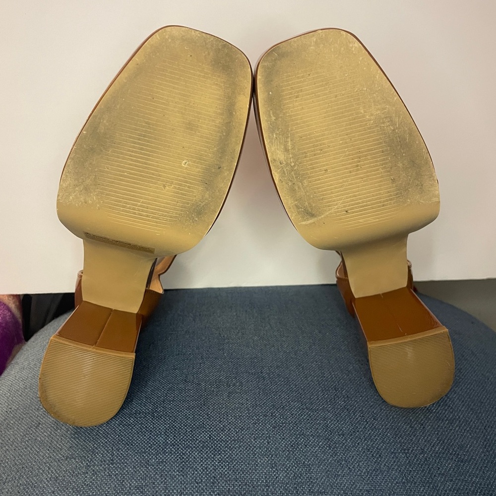 Maria Platform Heels| Cognac Patent | Size 9W| Fashion to Figure - Picture 10 of 11